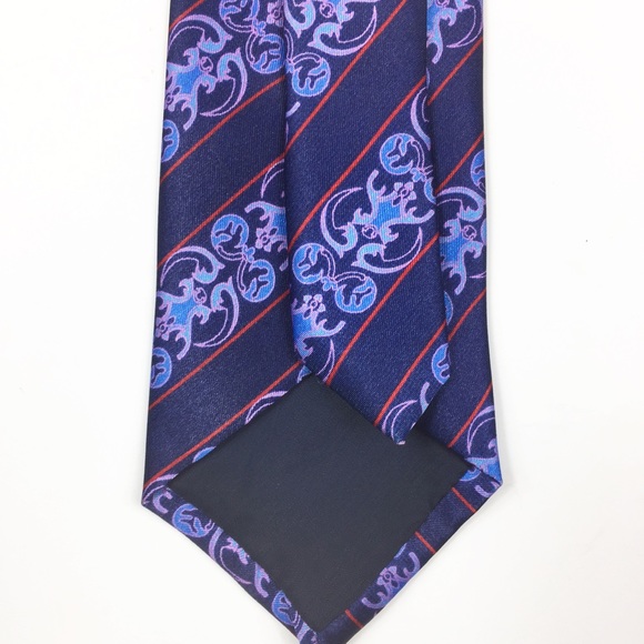 Yves Saint Laurent Blue Silk Men’s Tie - Picture 4 of 5